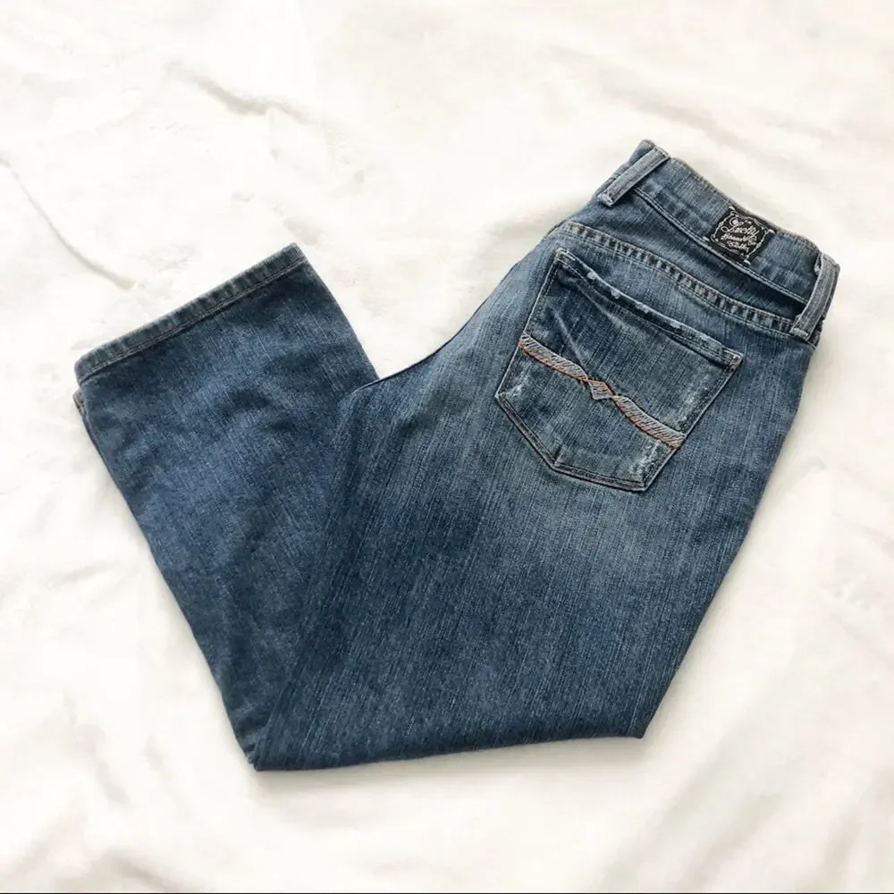 Lucky Brand classic rider crop jeans blue 25 0
